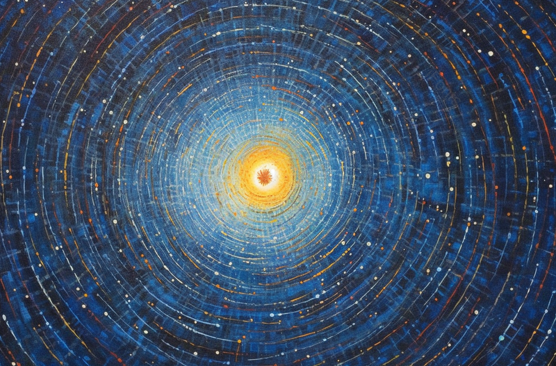 手绘蓝色星空中心旋转发光粒子,插画/手绘图,插画/手绘图库,插画/手绘图下载,插画/手绘